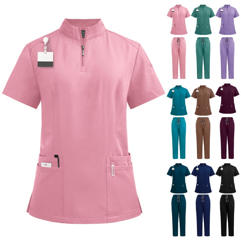Medical Lab Coat - Uniforme Médico Neutro con Cuello Alto