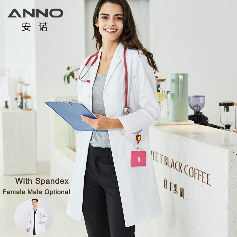 Medical Lab Coat - ANNO-uniformes de laboratorio de manga larga