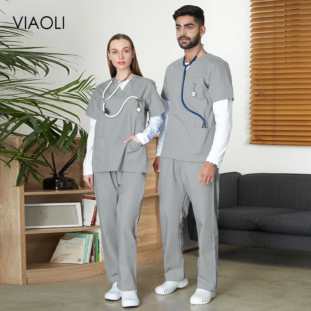 Medical Lab Coat - Conjunto de uniforme médico de trabajo