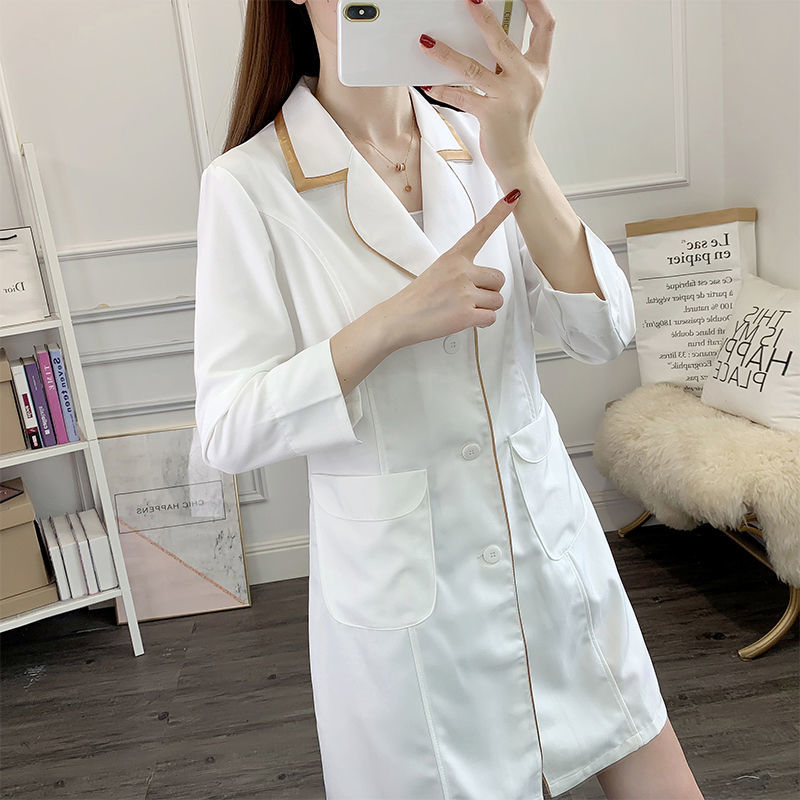Vestido corto blanco de unifor - Medical Lab Coat reseña y precio