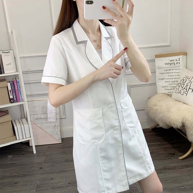 Vestido corto blanco de unifor - Medical Lab Coat reseña y precio