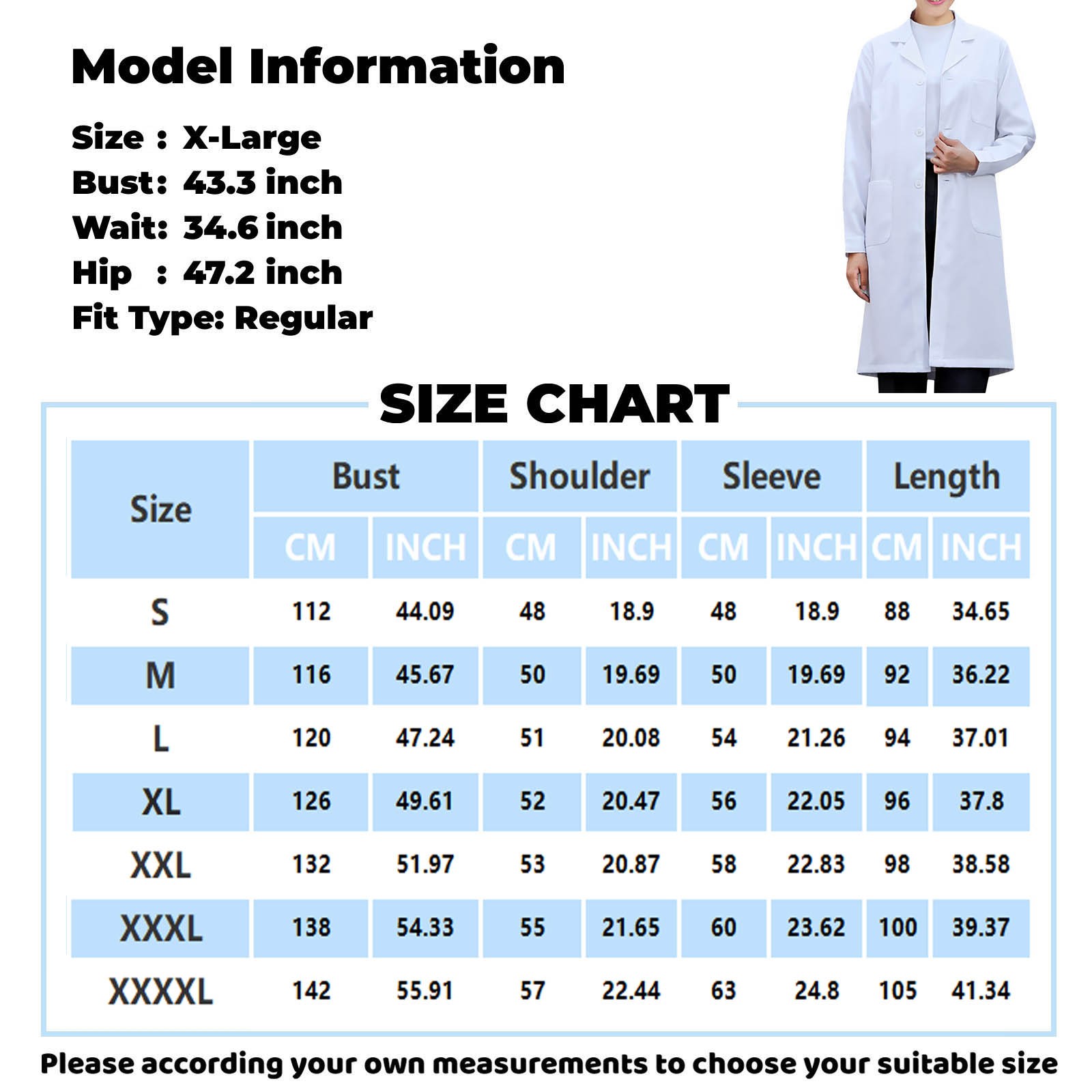 Bata de laboratorio blanca par - Medical Lab Coat reseña y precio