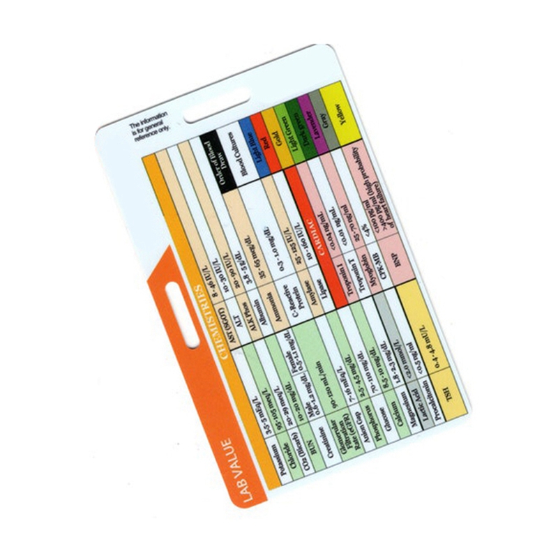 Tarjeta de Referencia para Val - Medical Lab Values reseña y precio