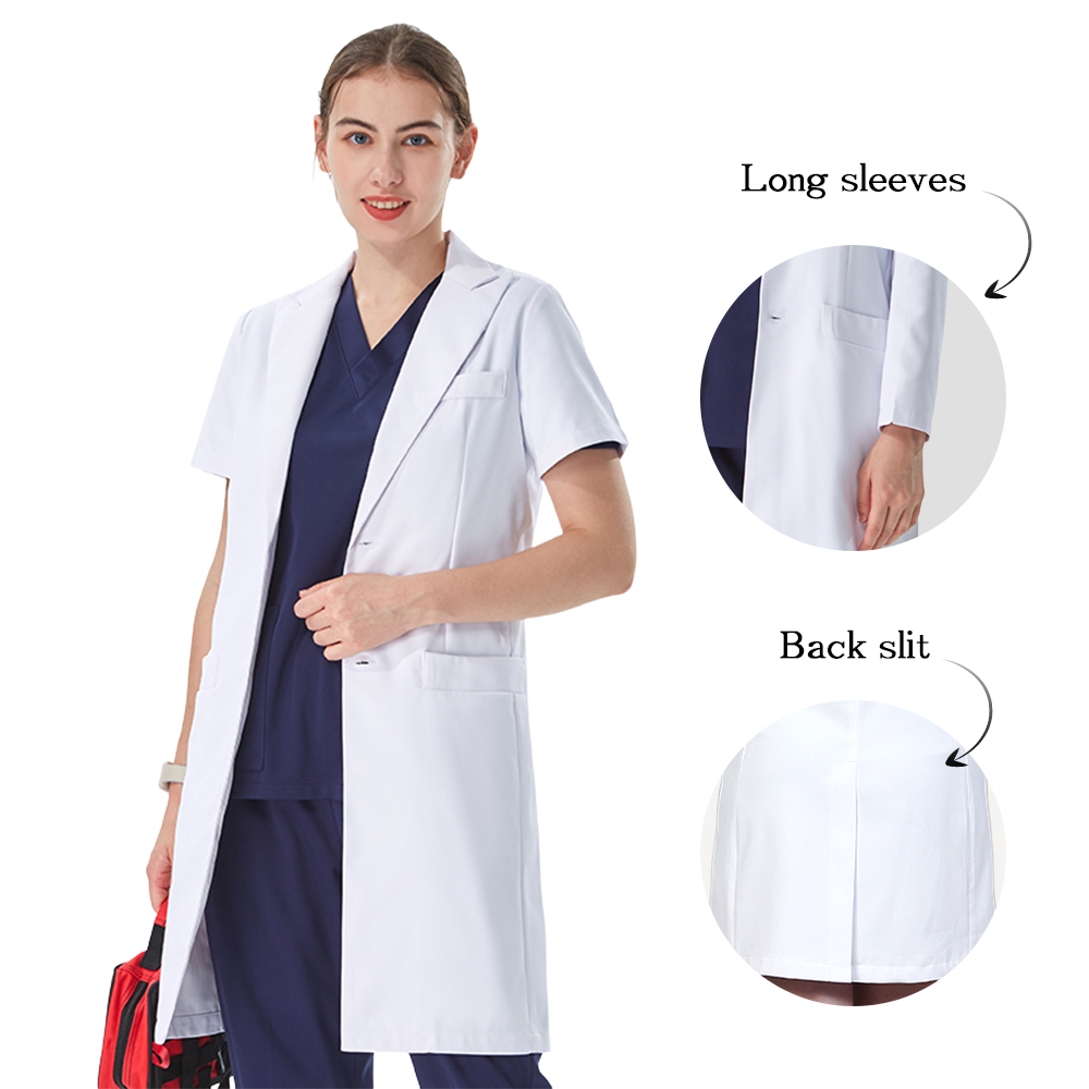 Bata de Laboratorio Blanca con - Medical Lab Coat reseña y precio