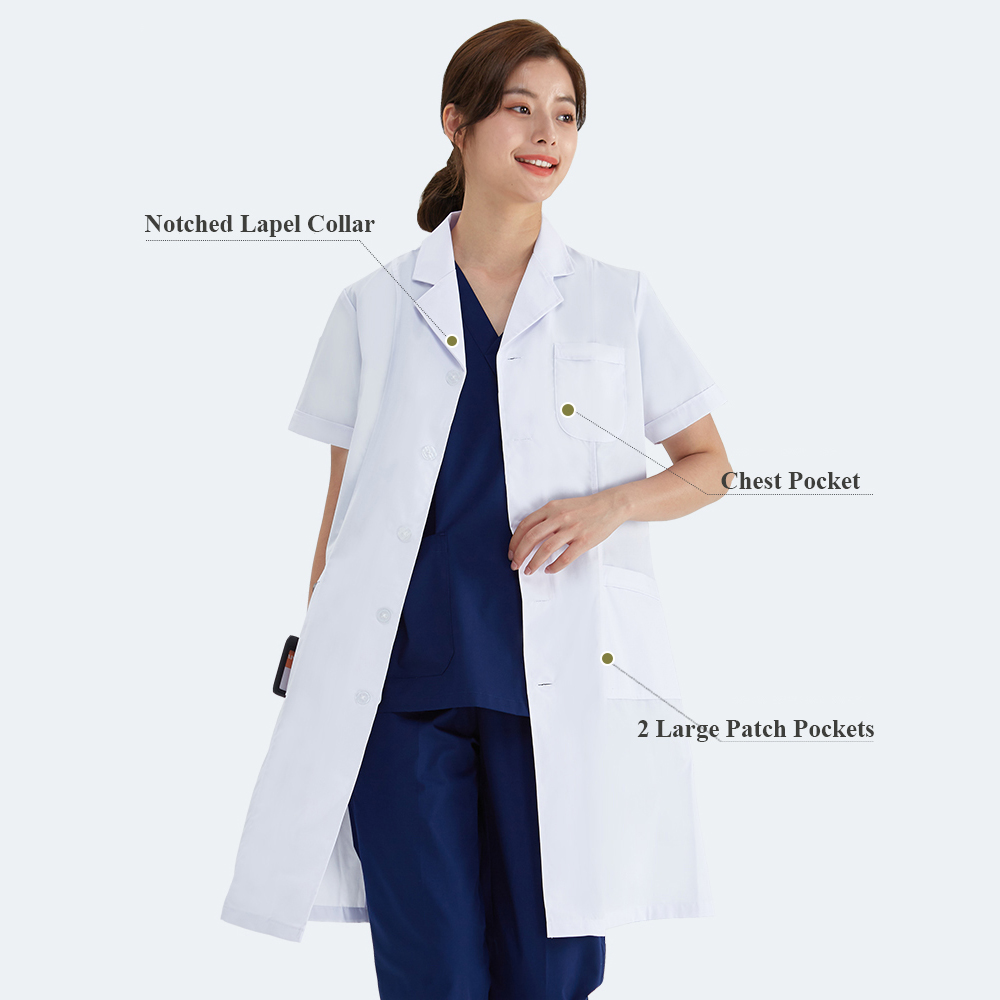 Bata blanca Unisex para médico - Medical Lab Coat reseña y precio